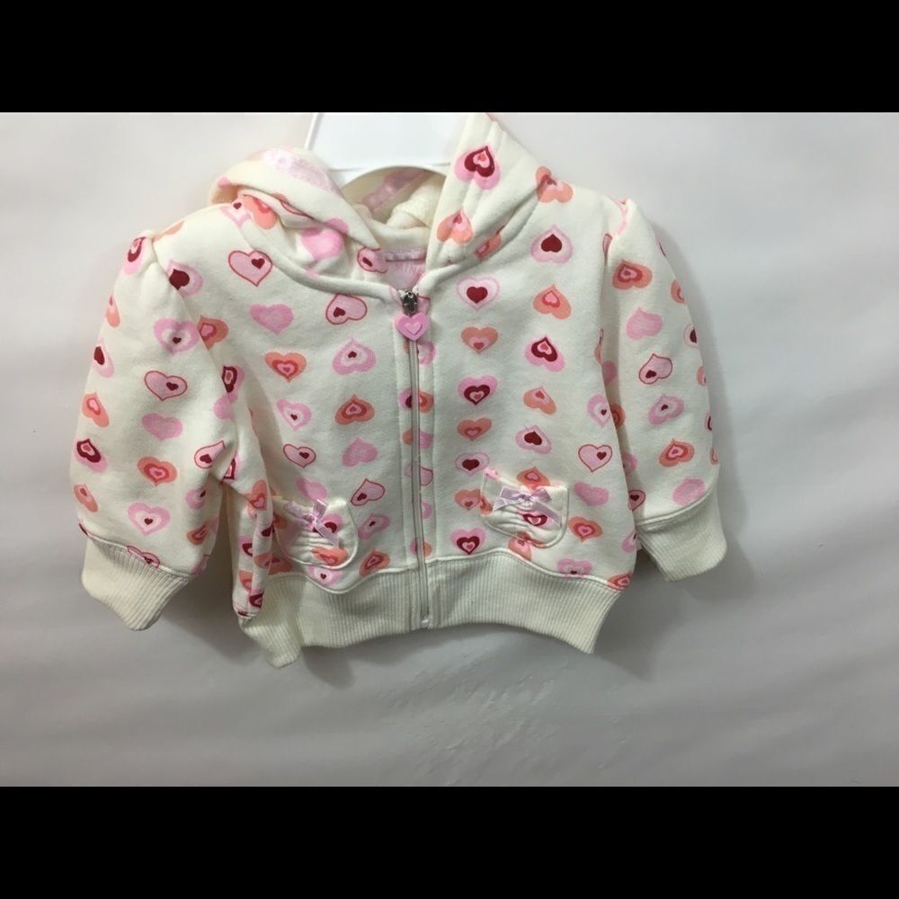 All Mine 6/9M Hoodie Jacket with Hearts